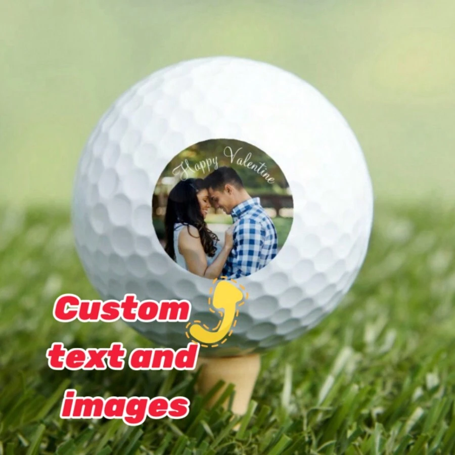 [Personnalisé] 12/20pièces Photo de golfeur personnalisée moderne, balle de pratique de golf à offrir pour la Saint-Valentin, anniversaire de mariage, Noël, meilleur cadeau pour la famille, les bons amis, les collègues