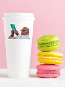 1 pieza Pegatina humorística con meme del Papa de ACOMAF | Pegatina satírica graciosa de SJM, adecuada para portátil, Kindle, botella de agua | Regalo para amantes de los libros, calcomanía de vinilo humorística