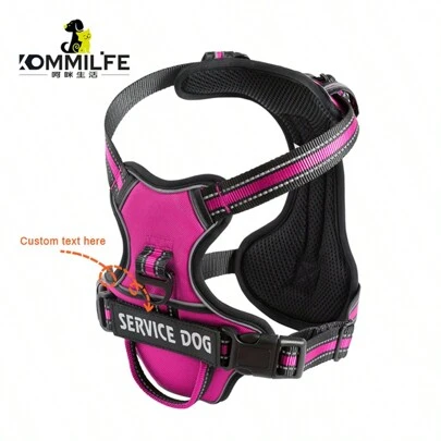 Nylon Adjustable Dog Harness Personalized Dog Harness Vest Reflective Breathable Pet Harness Leash For Small Medium Large Dogs Ornamental,Engraved,Stainless Stylish,Fashion,Colorful,Vintage,Cute,Contracted,Cuties Custom,Unique,Customized,Personalized Pet For Anniversaries,For Birthdays, Custom Dog Collar