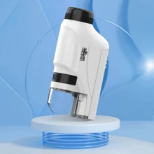 新款儿童显微镜、便携式迷你显微镜玩具、手持式科学显微镜、可连接手机进行录制和分享、光学镜头、圣诞礼物 - 彩色 - 查看 5