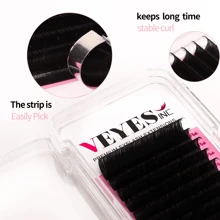 VEYES 經典睫毛延長 Veyelash 8-16 混合單獨睫毛延長霧面黑色絲綢睫毛批發美容 - 0.10mm - 查看 3