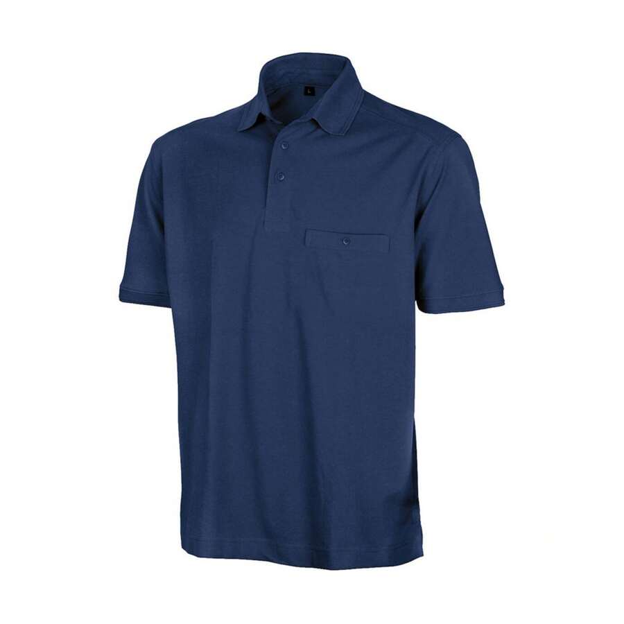 Result Mens Apex Polo Shirt (Navy) - 200gsm 50% Cotton/50% Polyester - Navy Blue - View 1