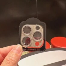 Glitter Rhinestone Camera Lens Screen Protector Compatible With Fashionable Full Coverage Tempered Glass Camera Lens Protector With Scratch Resistant And Glossy Finish, Compatible With IPhone 14-16 Pro Max Integrated Mobile Phone Camera Protective Rim Steel Sheet Transparent Rhinestone Lens Film
