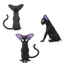 3D Printed Spring Black Cat, With Spring On The Back Of The Head, Head Can Swing Left And Right, Realistic Animal Model, Can Stand Or Lie Down, Action Figure Animal Toy - Multicolor - View 5