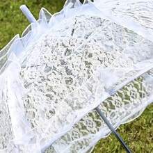 1 Piece, Elegant Lace Parasol, Romantic Bridal Lace Parasol, Tea Party Decoration, Vintage Wedding Accessories, Bridesmaid Flower Photo Props, Suitable For Photo Shoots And Parties, Wedding Ceremonies, Bridal Showers, Birthdays, Bachelorette Celebrations Summer Cooling,Beach,Travel