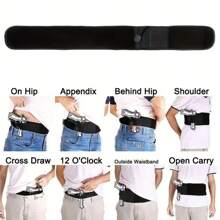 Tactical Concealed Pistol Holster Right-Hand Belly Band Gun Carry Case Invisible Elastic Waist Bag Girdle Belt