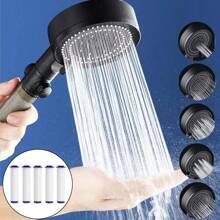 Vòi sen cầm tay tiết kiệm nước, điều chỉnh 5 chế độ lưu lượng nước, có bộ lọc áp lực cao, chức năng dừng nước một chạm, kèm 5 bộ lọc. Phụ kiện phòng tắm, dụng cụ phòng tắm. - Nhiều màu - Xem 6