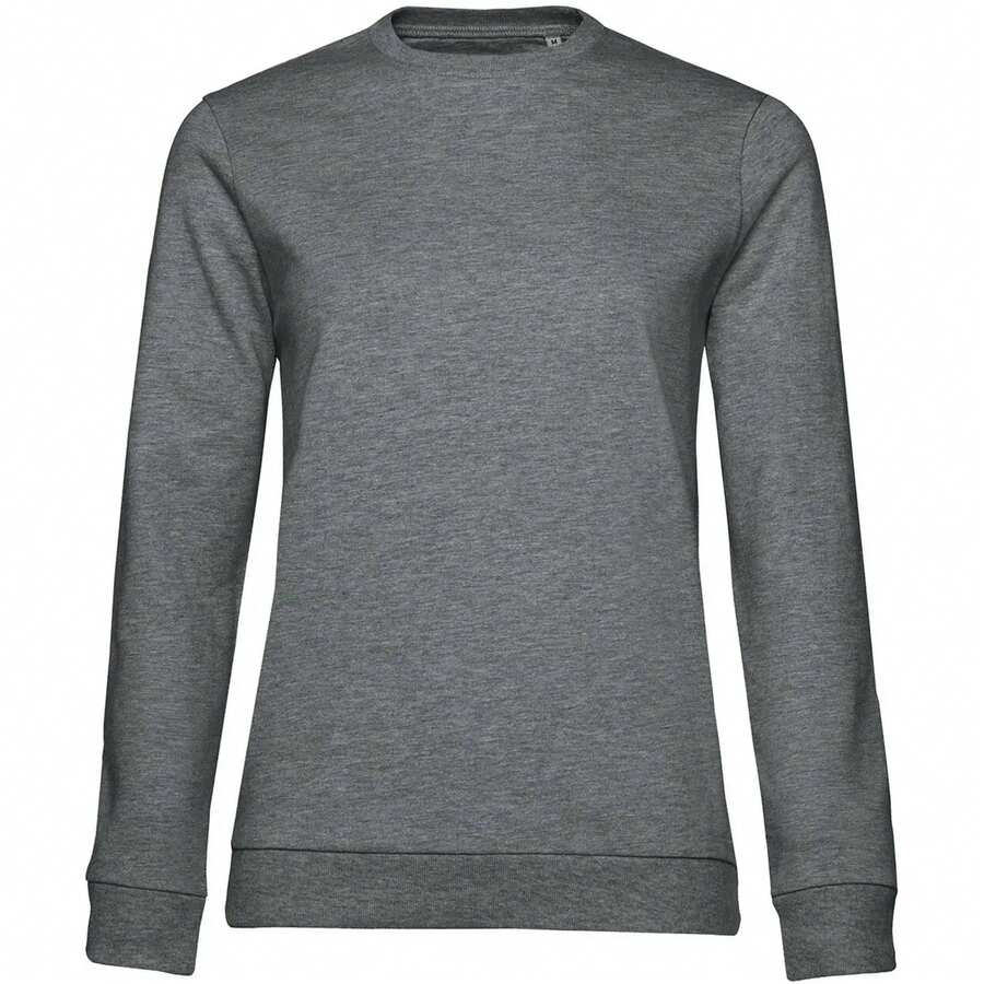 B&C Felpa in spugna francese, grigio medio, set da donna/signora - Grigio - Visualizzare 1