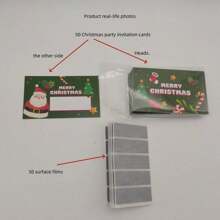 50 张带有幸运和树图案的快乐刮刮卡 - DIY 节日礼券、派对游戏奖品，包括幸运刮刮贴纸 - 彩色 - 查看 5