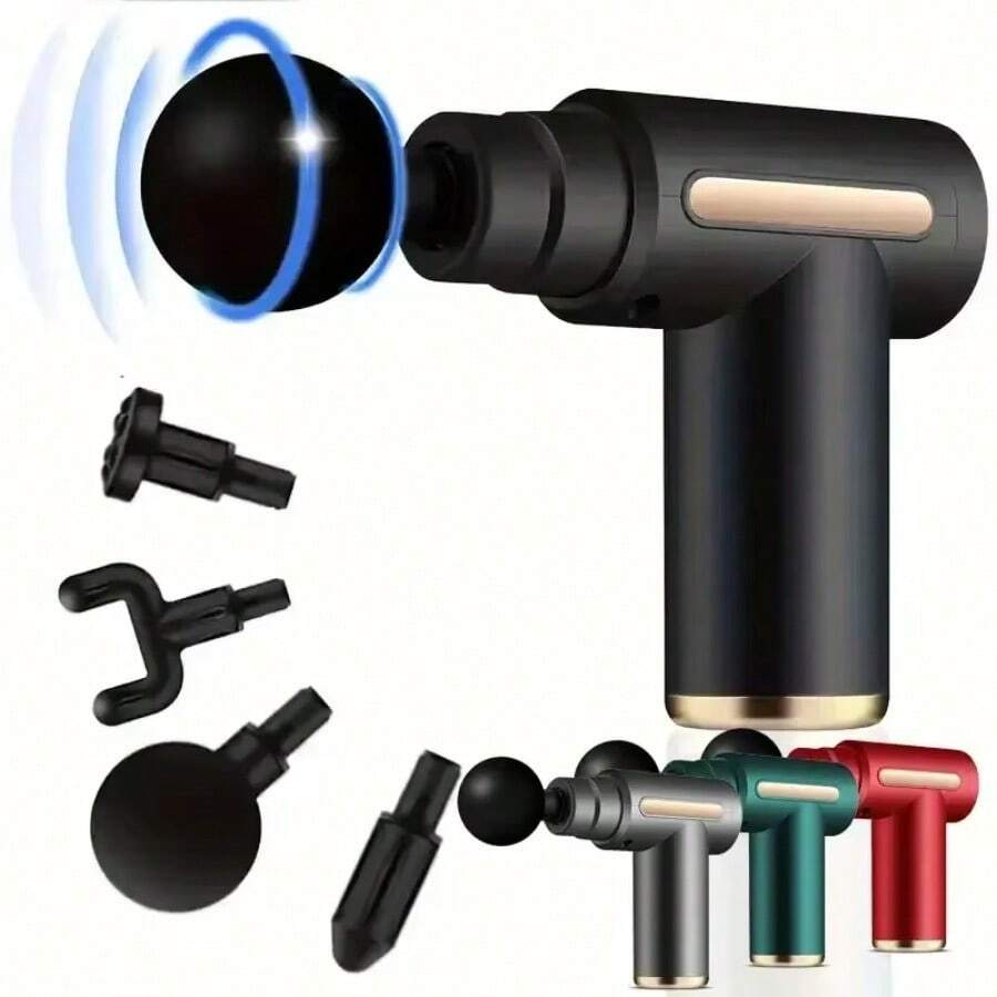 RAF 1 Set High Frequency Massage Gun Mini LCD Screen 6-Speed Speed Fascia Gun Muscle Massager To Relax The Body And Exercise,Mini Fascial Gun Muscle Deep Massage For Arms Legs And Back Suitable For Exercise Fitness Yoga Portable Body Massager Relaxation,Gifts For Family And Friends