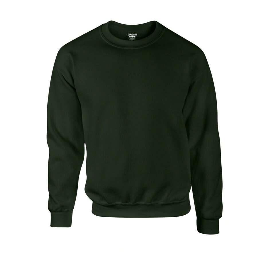 Gildan Unisex Adult DryBlend Crew Neck Sweatshirt (Forest Green) - 305gsm 50% Cotton/50% Polyester - Dark Green - View 1
