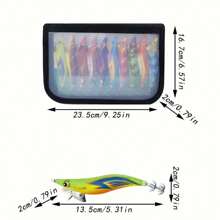 10pcs/Set Artificial Squid Jig, Lifelike Fish Bait, Luminous Squid Clip, Saltwater Fishing Tackle - Multicolor - View 8