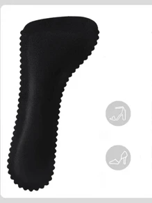 1双黑色凉鞋鞋垫，自粘式，吸汗，防臭，防滑，轻薄柔软，适合女士凉鞋 - 黑色 - 查看 5