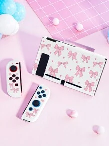 1pc Pink Bow & Heart Pattern Protective Case, Compatible With New Switch2 (2025)/Switch NS/Switch OLED/Lite, Compatible With Switch/Switch 2 Game Console Accessories, Full Set Including Storage Case, Card Slot Base, Best Gift Compatible With Switch Players