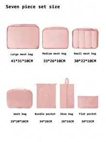 7 Stück/Set Twill Reise Packwürfel, Oxford Stoff Material wasserbeständig, große Kapazität Mehrzweck Gepäckorganizer Taschen, für Schule Zubehör Schulsachen