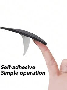 1/3/5 Pairs Rubber Anti-Slip Sole Protector Stickers, Shock Absorbing Forefoot Pads, Non-Slip Tread For High Heels - Black - View 9