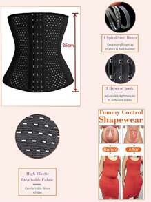 1 件透气女士运动束腰带，网眼面板可调节腰部束带，适合办公室坐着、腹部压缩、腰部塑形锻炼腰带，适合锻炼、家庭运动和散步