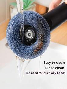 1pc Multi-Function Pot Brush With Handles, Soap Dispenser Scrub Brush For Pots And Pans, Non-Electric Plastic Kitchen Brushes Easy To Clean, Steel Wool Pot Scrubbers For Non-Stick Cookware & Stove Sink Scrubbing