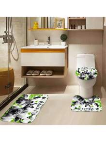 1pc/2pcs/4pcs/6pcs St Patrick's Day Shower Curtain Set With 12 Hooks, Toilet Covers Seat, Bath Mats Non-Slip Rug Carpet, 2 Pieces Ultra-Soft Large Bath Towel, Absorbent Hand Face Towels Washcloths Kitchen Dish Towel, Bathroom Accessories Boy Valentine Heart Valentine Home Bathroom Decor Summer Back To School