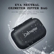 Estuche de almacenamiento para oxímetro, caja multifuncional para almacenar oxímetro de pulso, bolsa de transporte para oxímetro de dedo, bolsa de almacenamiento para monitor de saturación de oxígeno en sangre, bolsa con cremallera