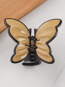 1 件装新款蝴蝶发爪甜美法式醋酸纤维发夹彩色头发装饰长发蝴蝶花配饰发夹 - 彩色 - 查看 8