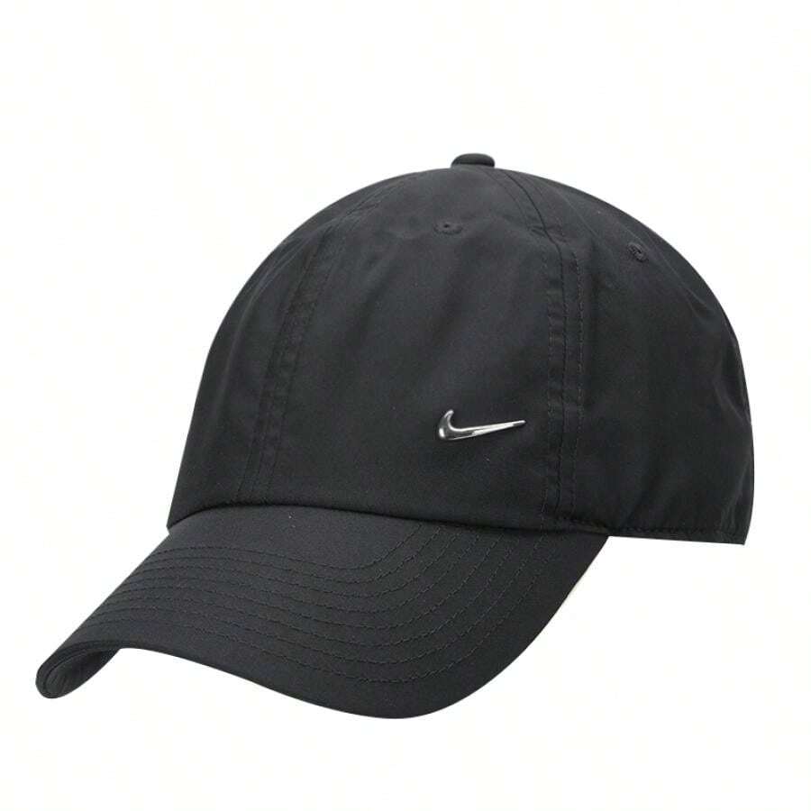 Nike Mũ lưỡi trai U NK DF CLUB CAP U CB MTSWSH L, Mũ bóng chày thường ngày, Mũ chống nắng, Mũ thể thao FB5372-010 - Đen/Bạc kim loại - Xem 1