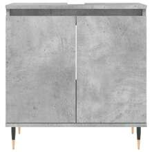 Élégant cabinet de salle de bain en bois d'ingénierie gris de 50 cm, solution de rangement pour espaces modernes. Décoration de salle de bain de la maison, organisateur de maquillage d'été, retour à l'école