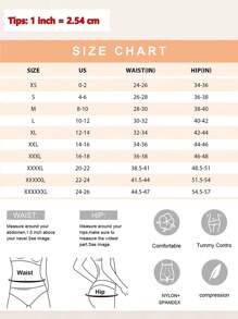 Shapewera提臀蕾丝高腰提臀塑身衣瘦身内衣女士塑身衣 - 黑色 - 查看 8