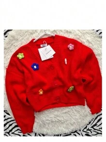 SUETER ROJO MUJER TEJIDO MODA - Rojo - Ver 2