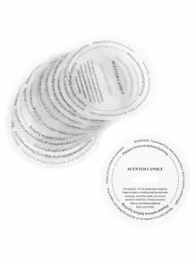 10 DIY Handmade Candle Dust Sticker Cup Label Scented Candle Dust Paper Container Use Warning Stickers