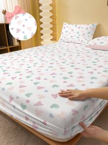 1pc Bed Sheet, Bedding, Fitted Sheet, Mattress Cover, Soft And Comfortable Bedding For Bedroom, Cute Princess Style Mattress Topper, Breathable A Bed Cover, Skin Friendly Mattress Protector, Made Of Soft And Breathable Fabric, Home Decor, All Size Bed, For Twin, Full, King, Queen Size, Fitted Bed Sheet Only, Machine Washable, Ideal Easter Gift, For Independence Day Gift, Perfect Holiday Gift, - Continuous Love - View 8