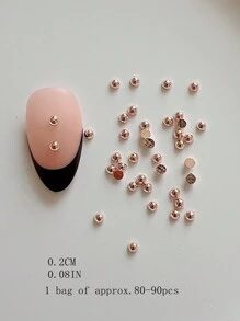 美甲金属配件：实心半球铆钉、哑光深色简约金属装饰 美甲用品 美甲饰品 美甲宝石 - 彩色 - 查看 27
