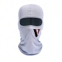 6 pièces/2 pièces/1 pièce Masque de ski avec imprimé lettre V, cagoule, masque facial pour hommes et femmes, protection UV, coupe-vent, écharpe pour snowboard, moto