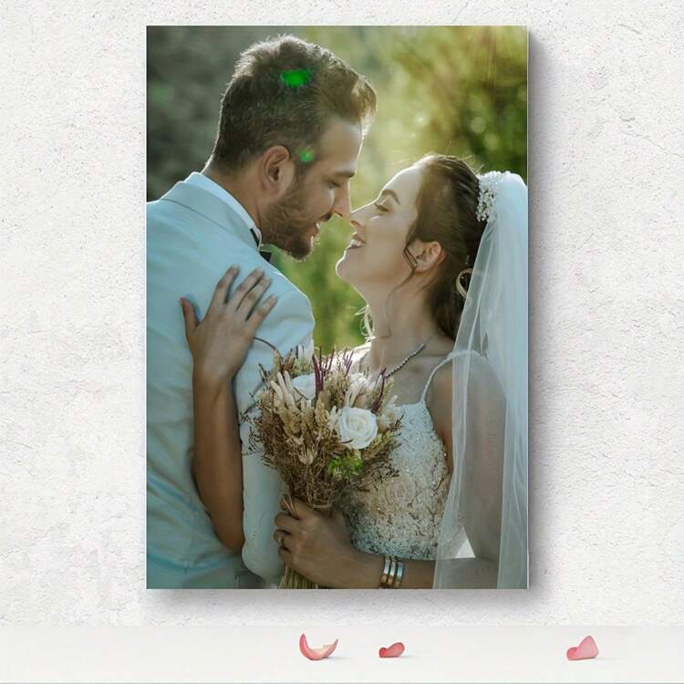 1Pc Customizable Framed Canvas Art Photo Print For Home Decor - Personalized Wall Hanging With Pine Wood Frame For Living Room, Bedroom, Home Office - Fashion-Themed Art Print For Anniversary, Pet, Couple Canvas Wall Art, Optional Frame, Multi-Functional, Ornamental, Tea Room, Home, Garden, Office, For Anniversaries, For Valentine's Day, For Mother's Day, For Birthdays, For Father's Day, For Graduation, For Weddings, For Housewarming,Xmas Decoration,High-Quality - Multicolor - View 6