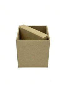 Set Of 12 MDF Boxes 10x10 Cm With Smooth Lid - Shipped Fully Assembled - Coffee Brown - View 7