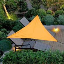 Toldo de Sombra Triangular Impermeable Plegable para Actividades al Aire Libre, Toldo de Patio, Tiendas de Campaña, Tela de Sombra - Naranja - Ver 2