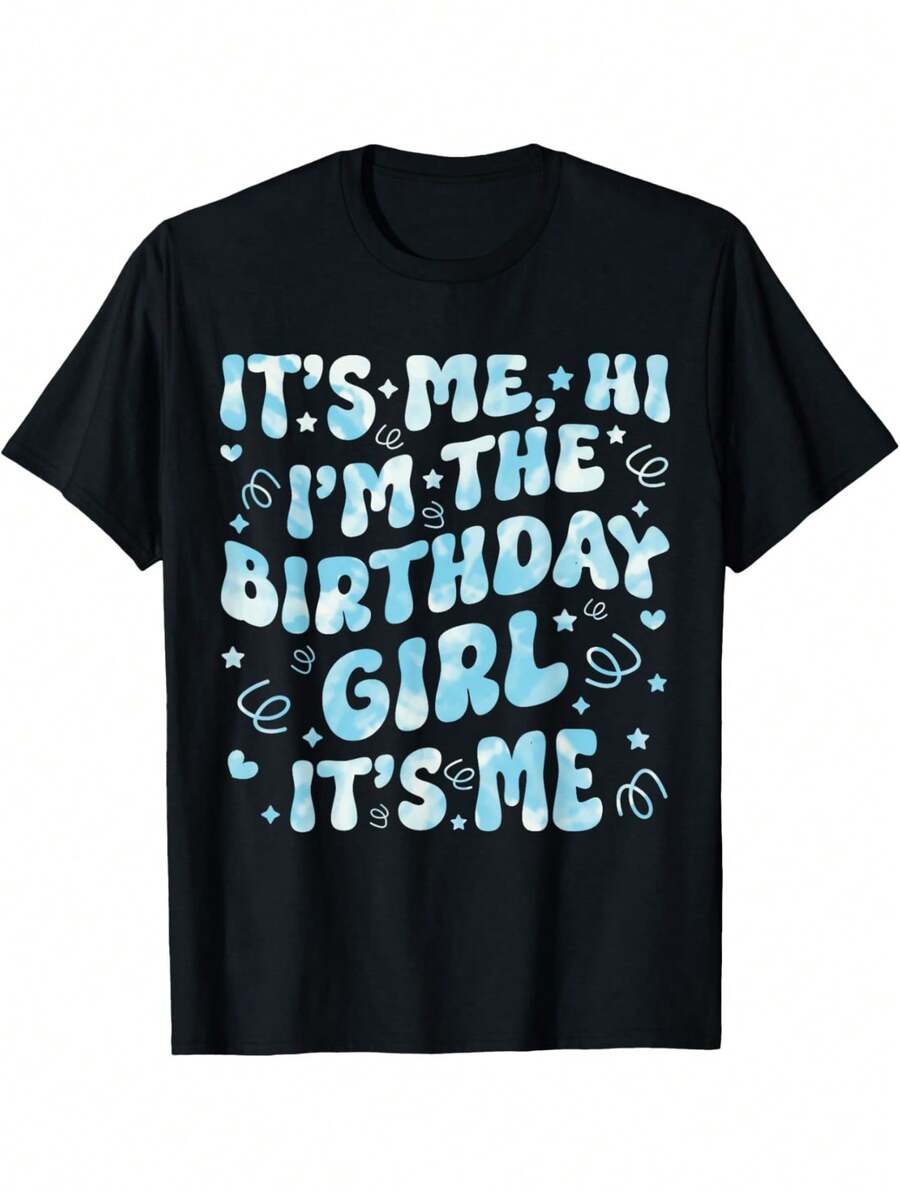 EWHIt's Me Hi I'm The Birthday Girl It's Me - Birthday Party T-Shirt - Black - View 1