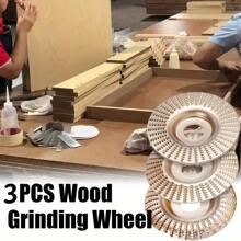 3pcs Wood Sanding Discs And Grinding Plate, Angle Grinder, Polishing Pad, Tea Tray, Woodworking Tools, Polishing Wheel And Wooden Tools For Polishing Wood Carvings And Grinding Tools. Angle Grinder Efficiently Shapes And Polishes,Tool Accessories