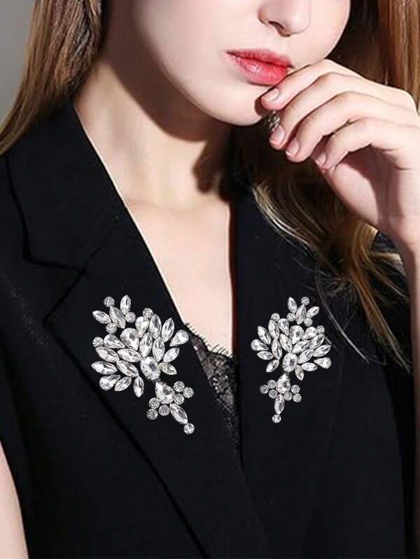 1pc Crystal Rhinestone Patch, Heat Press Adhesive Applique Decoration For Clothing, Shoes, Bags, Hats, DIY Accessory