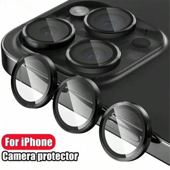 3 件装金属镜头保护膜 适用于 iPhone 11 12 13 MINI 14 15 16 Pro ProMAX