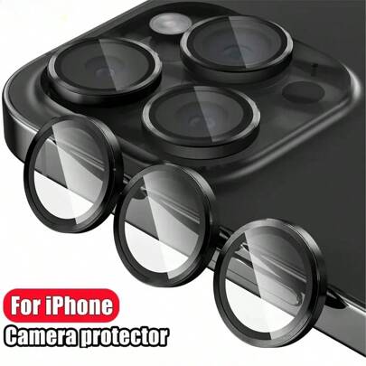 3 PCS Metal Lens Protector Compatible With Iphone 11 12 13 MINI 14 15 16 Pro ProMAX