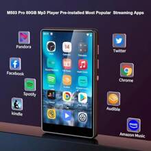 80GB MP3 Player Bluetooth WiFi Spotify  Music Audible Come Browser 4-Inch Full Touchscreen MP4 Music Player Expandable Storage Up To 512GB - 4.0inchMp3player1 - View 2