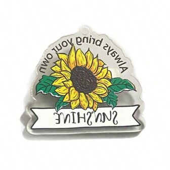 1pc Acrylic Sunflower Sunshine Brooch, Fashion Accessory For Clothes, Hats, Bags Christmas Gift
