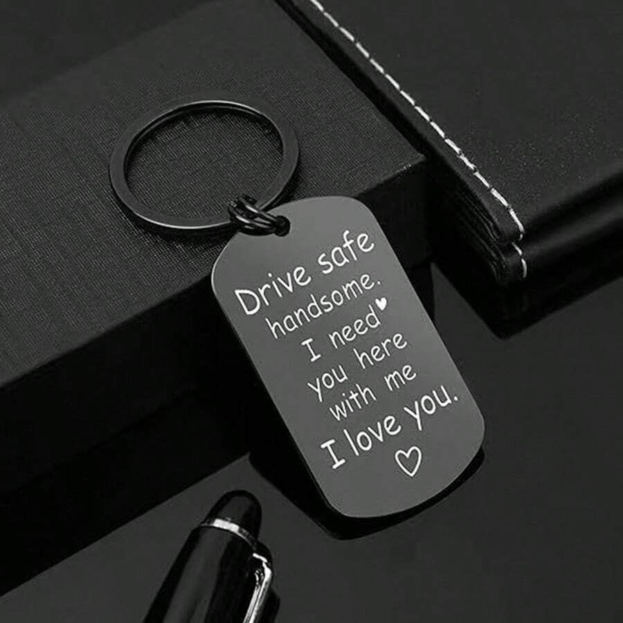 Gifts For Boyfriend, Drive Handsome I Need You Here With Me Keychain For Men, Birthday Gifts For Husband, Father's Day Gifts For Dad - Multicolor - View 1