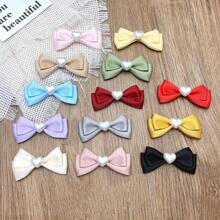 2 件爱心蝴蝶结宠物头花宠物手工发夹适用于猫狗装扮配饰 - 彩色 - 查看 4