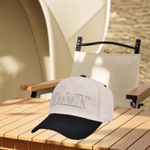 Women Baseball Cap, Embroidery Letters Adjustable Hat Ponytail Baseball Hat For Casual Daily - White - View 6