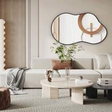 Asymmetrical Wall Mirror - Wall Mirrors Decorative Asymmetrical Mirror Aviation Aluminum Alloy Frame For Bathroom, Bedroom, Living Room, Cloakroom, Entryway Gifts Home Decor Back To School Room Decor School Supplies