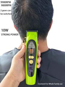 Kemei KM-2035 专业理发器 9900RPM 超高速磁力电机理发机 带底座 DLC 刀片 男士理发 10W 强劲功率高品质理发器 新年理发器 - 綠色 - 查看 10