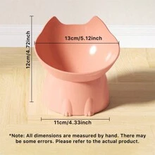 New Pet Cat High Foot Bowls, Protect Neck Vertebra, Spill-Proof Plastic Slanted Cat/Dog Food Feeder Dishes