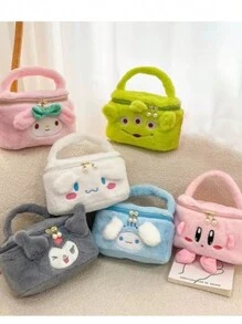 Sanrio 1 pezzo Borsa a mano carina Sanrio Hello Kitty, Kuromi, My Melody, Cinnamoroll, accessori decorativi borsa per animali anime, borsa porta oggetti regalo